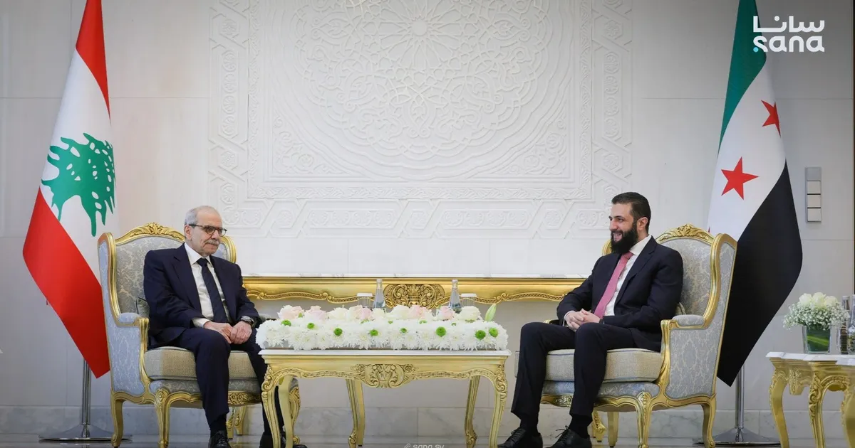 الشرع وسلام يبحثان في دمشق القضايا المشتركة والعالقة بين لبنان وسوريا