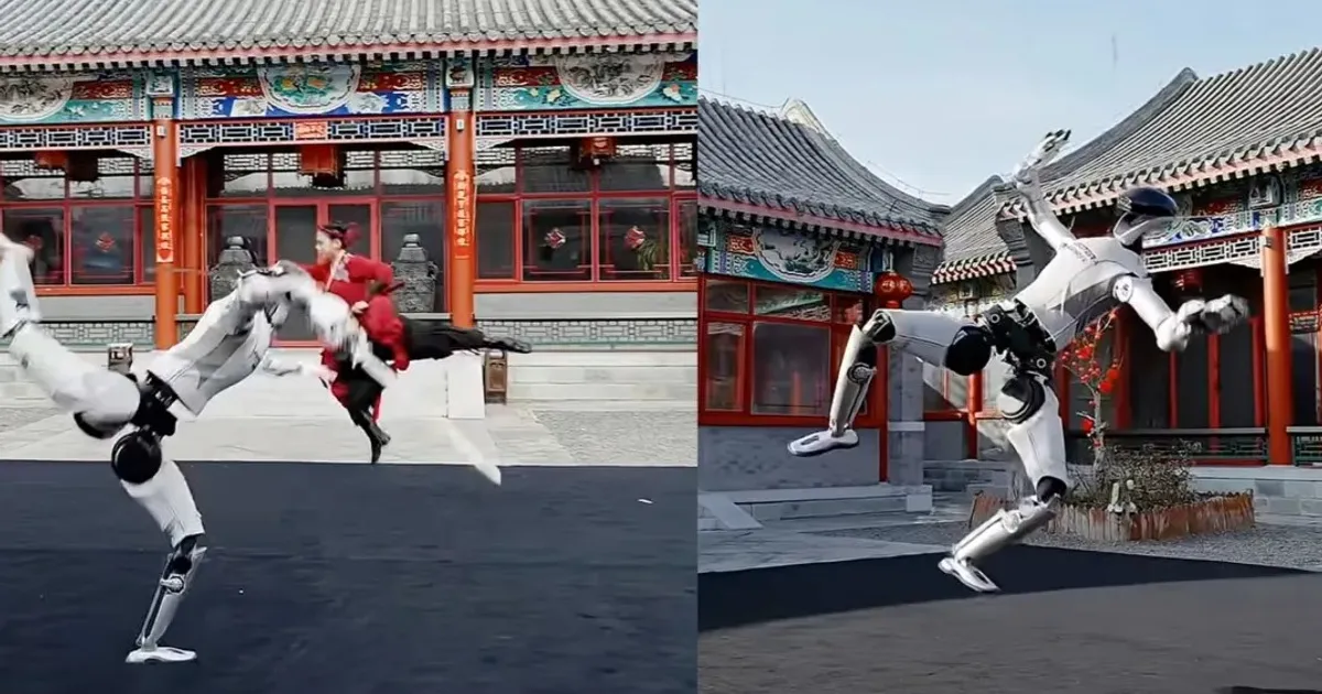 "لينجهو تشونج".. روبوت جديد يستعرض مهاراته في استخدام السيف