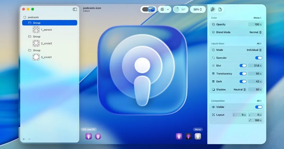 أبل تتجه لتغيير المظهر الزجاجي لواجهة حواسيب ماك في تحديث macOS 27