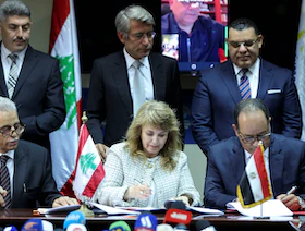 توقيع اتفاق لنقل 650 مليون متر مكعب من الغاز المصري إلى لبنان عبر سوريا