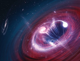 ثقب أسود ضخم يتسبب في تشكّل مسارات من النجوم في الفضاء