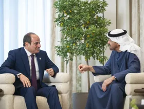 السيسي ومحمد بن زايد يؤكدان أهمية الوقف الفوري لإطلاق النار في غزة