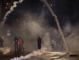 صور.. إيطاليون يحتجون على لقاء منتخب بلادهم مع إسرائيل في تصفيات كأس العالم