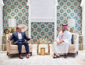 ولي العهد السعودي والرئيس المصري يبحثان الوضع في فلسطين والعلاقات الثنائية