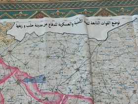 صور حصرية لمكتب بشار قبل هروبه تتضمن خريطة حلب العسكرية