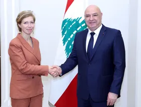 عون لمستشارة ماكرون: التفاوض والدعم الدولي السبيل الوحيد لاستقرار لبنان وحماية الجنوب