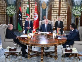 "قمة تونس" الثلاثية ترفض التدخلات في ليبيا.. واتفاق على تأمين الحدود