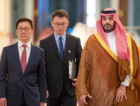 ولي العهد السعودي يستقبل نائب الرئيس الصيني بقصر اليمامة في الرياض