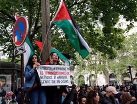 تظاهرات حاشدة في باريس تنديداً بالقصف الإسرائيلي على مخيم رفح