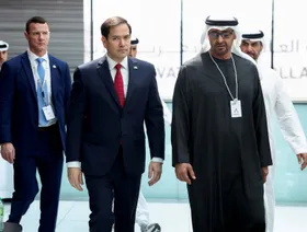 الرئيس الإماراتي يؤكد لوزير الخارجية الأميركي رفض تهجير الفلسطينيين