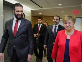 الشرع يستبق لقاء ترمب بالاجتماع مع مديرة صندوق النقد والجالية السورية