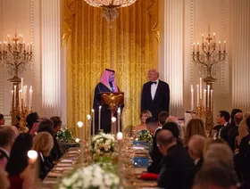 بالصور والفيديو.. تفاصيل مأدبة عشاء البيت الأبيض لاستقبال ولي العهد السعودي