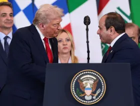 السيسي: للفلسطينيين الحق في تقرير المصير.. وسنعمل مع واشنطن على إعمار غزة