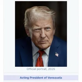 ترمب يشارك صورة تصفه برئيس فنزويلا المؤقت