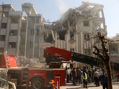 غارة إسرائيلية على مبنى سكني في العاصمة طهران. 13 يونيو 2025 - via REUTERS