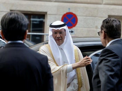 وزير الطاقة السعودي الأمير عبد العزيز بن سلمان يصل إلى اجتماع أوبك في فيينا، النمسا. 4 يونيو 2023 - REUTERS