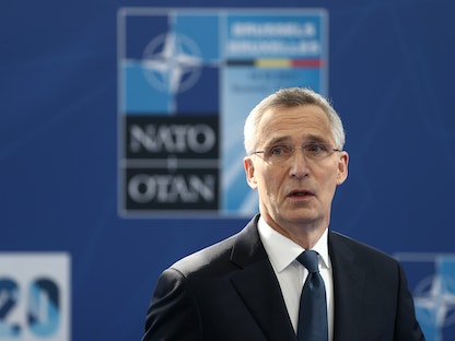 الأمين العام لحلف شمال الأطلسي "الناتو" ينس ستولتنبرغ -  بروكسل - 14 يونيو 2021 - REUTERS