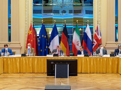 جلسة في محادثات فيينا لإحياء الاتفاق النووي مع إيران - 20 يونيو 2021 - REUTERS