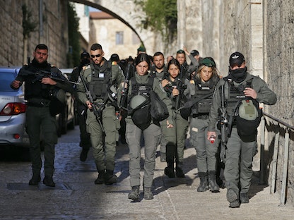 صورة أرشيفية لقوات الأمن الإسرائيلية. 22 أبريل 2022. - AFP