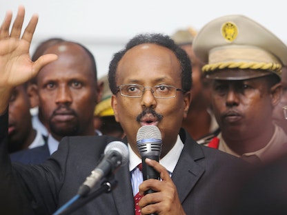 الرئيس الصومالي محمد عبد الله محمد، المعروف باسم فارماجو - مقاديشو - 8 فبراير 2017 - REUTERS