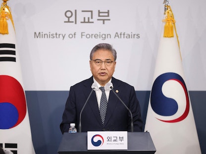وزير خارجية كوريا الجنوبية بارك جين يعلن عن خطة لتسوية خلاف بشأن "العمل القسري" مع اليابان، سول. 6 مارس 2023 - AFP
