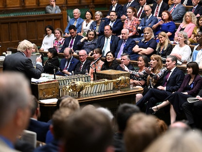 جلسة لمجلس العموم في البرلمان البريطاني في لندن - 22 يونيو 2022 - AFP