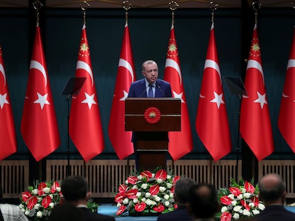 الرئيس التركي رجب طيب أردوغان - أنقرة - 29 مارس 2021 - via REUTERS
