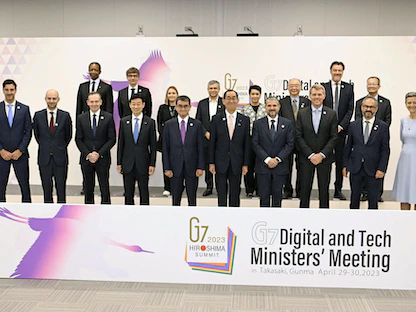 اجتماع الوزراء المعنيين بالشؤون الرقمية في مجموعة الدول السبع في اليابان. 29 أبريل 2023 - REUTERS