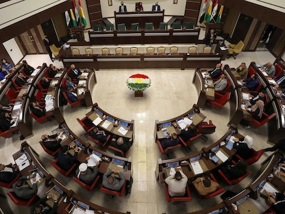 صورة عامة لبرلمان كردستان العراق في أربيل عاصمة الإقليم. 25 مايو 2021 - AFP