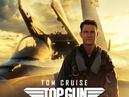 الملصق الدعائي لفيلم Top Gun: Maverick ويظهر بطله الممثل الأميركي توم كروز - twitter.com/TopGunMovie