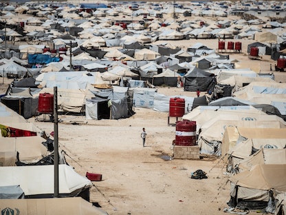 صورة عامة لمخيم الهول في سوريا - AFP