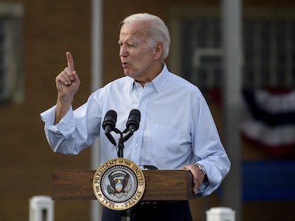 President Joe Biden Gives Labor Day Speech At A United Steelworkers of America Local Union In Pittsburgh - AFP