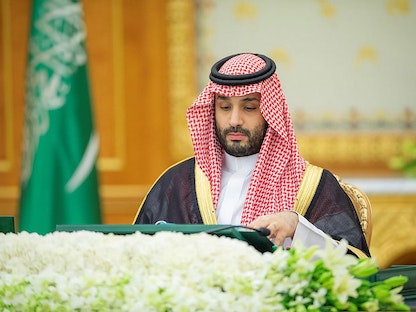 ولي العهد السعودي الأمير محمد بن سلمان خلال رئاسته اجتماع مجلس الوزراء، الرياض، السعودية، 25 أكتوبر 2022. - وكالة الأنباء السعودية "واس"