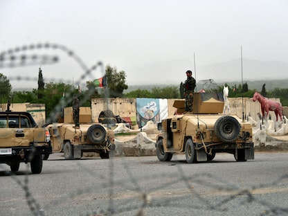 عربات تابعة لقوات الأمن الأفغانية في منطقة أرغنداب بإقليم قندهار- 4 أبريل 2021 - AFP