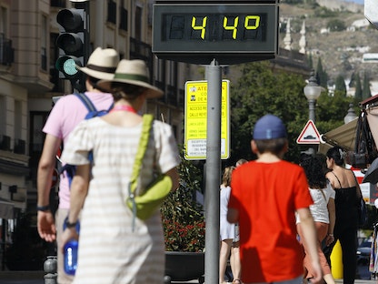 إسبانيا تسجل درجات حرارة تجاوزت 40 درجة مئوية. 14 يوليو 2023 - Anadolu Agency via AFP