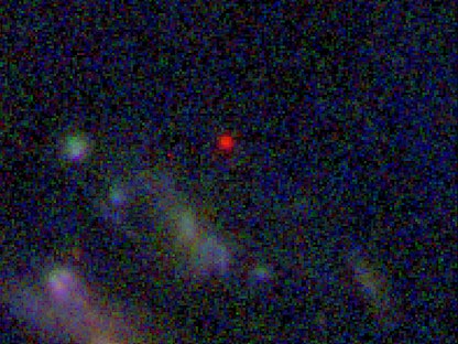 صورة لأقدم مجرة ​​تمت ملاحظتها على الإطلاق منذ ما يقرب من 100 مليون سنة تسمى GLASS-z13 - AFP