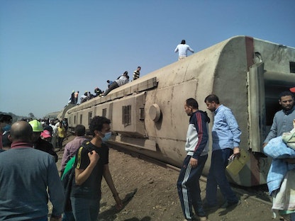 جانب من حادث قطار طوخ بمحافظة القليوبية في مصر - facebook.com/qalyubiya.gov.org