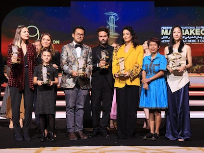 الفائزون بجوائز الدورة 19 للمهرجان الدولي للفيلم بمراكش  - المغرب - 19 نوفمبر 2022 - المكتب الإعلامي للمهرجان