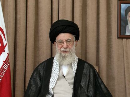 المرشد الإيراني علي خامنئي يتحدث في رسالة متلفزة بعد وقف إطلاق النار بين إيران وإسرائيل في طهران بإيران. 26 يونيو 2025 - REUTERS