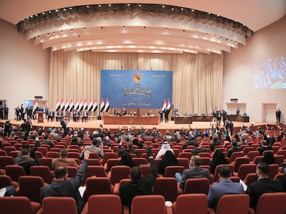 جانب من جلسة لمجلس النواب العراقي، 7 مايو 2020  - AFP