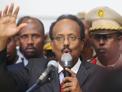 الرئيس الصومالي المنتهية ولايته محمد عبد الله محمد - REUTERS