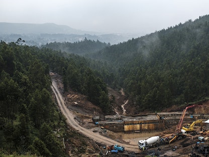 موقع بناء سد النهضة في أديس أبابا، إثيوبيا - 22 سبتمبر 2020 - AFP