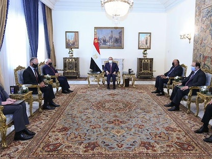 لقاء الرئيس المصري عبدالفتاح السيسي مع رئيس لجنة العلاقات الخارجية بمجلس الشيوخ الأميركي روبرت مينينديز - الرئاسة المصرية
