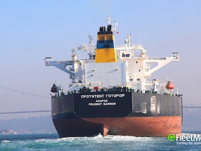السفينة "برودنت واريور" التي احتجزها الحرس الثوري الإيراني في الخليج العربي.  - fleetmon.com