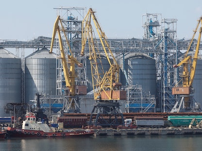 صوامع الحبوب في ميناء أوديسا الأوكراني. 19 أغسطس 2022 - REUTERS
