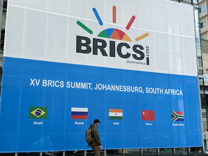 مركز ساندتون للمؤتمرات الذي سيستضيف قمة بريكس القادمة في جوهانسبرج، جنوب إفريقيا. 19 أغسطس 2023 - REUTERS