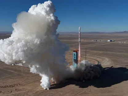 إطلاق صاروخ تشوتشيه-3، التابع لشركة لاندسبيس الصينية الخاصة، من مركز جيوتشيوان لإطلاق الأقمار الاصطناعيةـ، الصين. 3 ديسمبر 2025 - Reuters