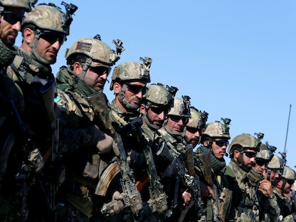 قوات خاصة من الشرطة الأفغانية تشارك في مناورة عسكرية بولاية لوجار - REUTERS