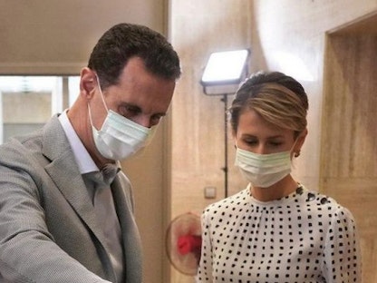 الرئيس السوري بشار الأسد وزوجته أسماء الأسد. - وكالة الأنباءالسورية