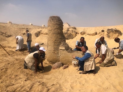أعمال البعثة الأثرية المصرية خلال موسم الحفائر السادس في منطقة سقارة، الجيزة، 10 سبتمبر 2022. - وزارة الآثار المصرية